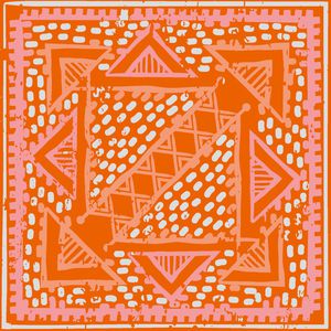 橙色印花华亿平台图片