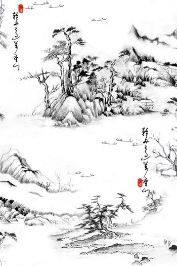 中国风印花华亿平台图片