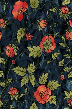 平面花卉印花华亿平台图片