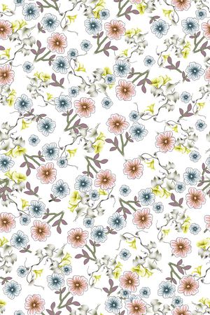 满版散花印花华亿平台图片