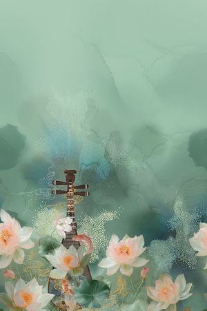 中国风印花华亿平台图片