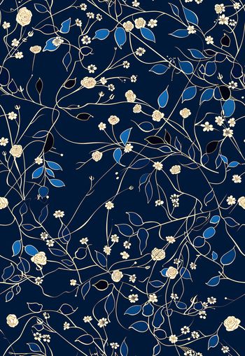 线条花卉印花华亿平台图片