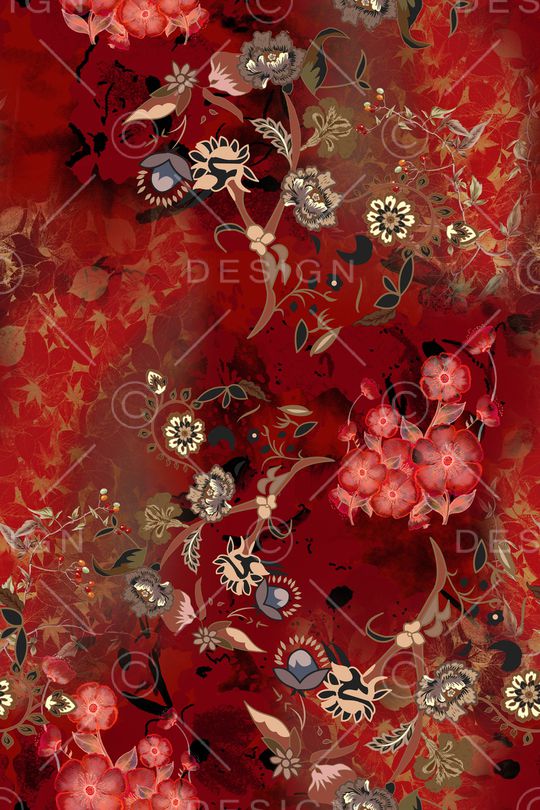 花卉印花华亿平台图片