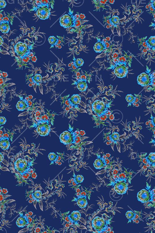 花卉印花华亿平台图片