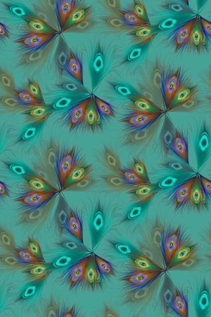 羽毛印花华亿平台图片