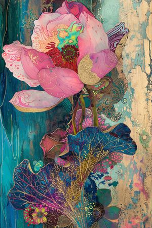 花卉印花华亿平台图片