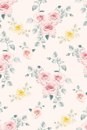 水彩花卉印花华亿平台图片