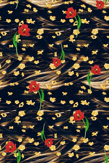 花卉印花华亿平台图片