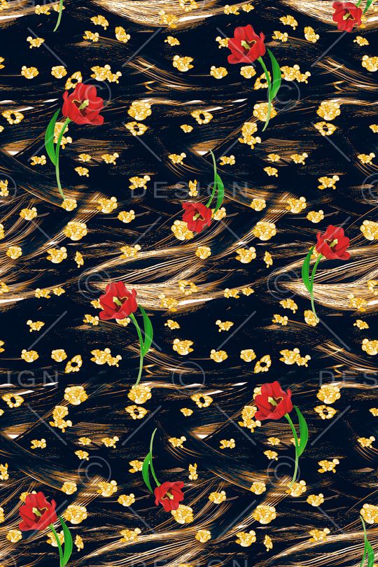 花卉印花华亿平台图片