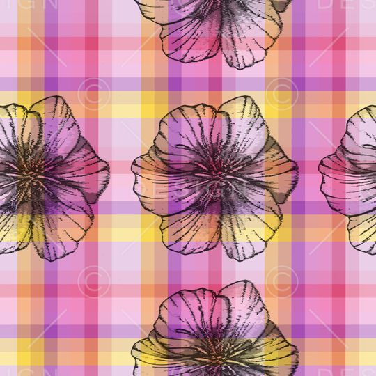 格子印花华亿平台图片