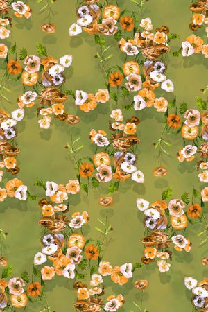 花卉印花华亿平台图片