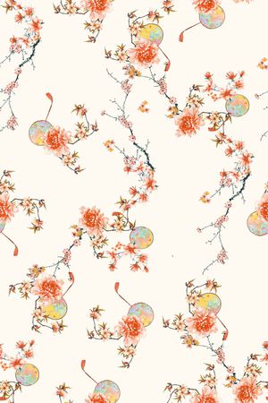 花卉印花华亿平台图片