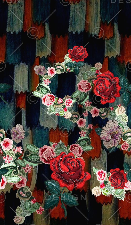 花卉印花华亿平台图片