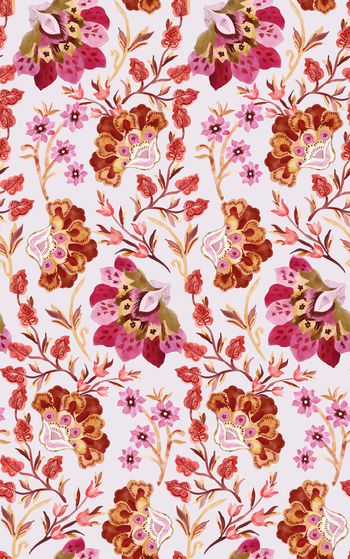 花卉印花华亿平台图片