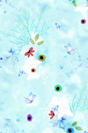 花卉印花华亿平台图片