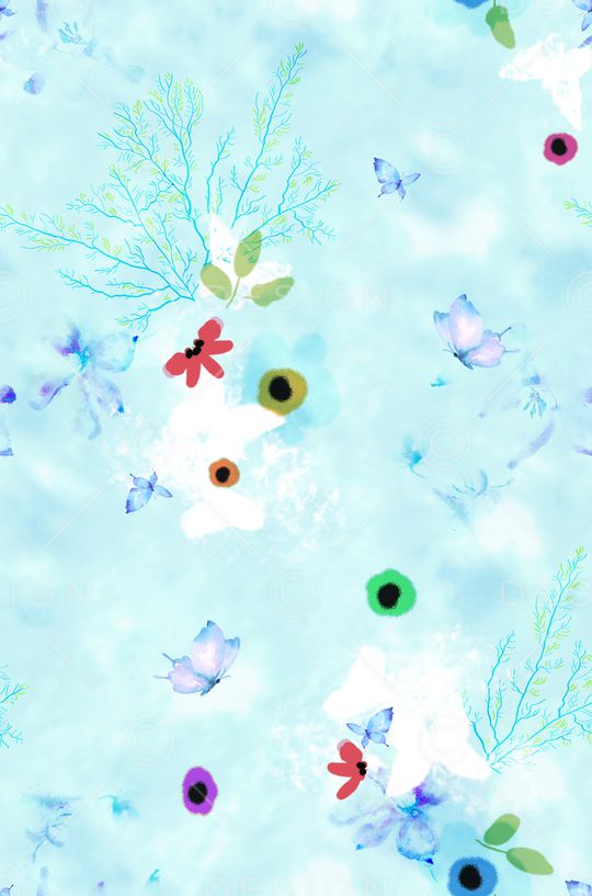 花卉印花华亿平台图片