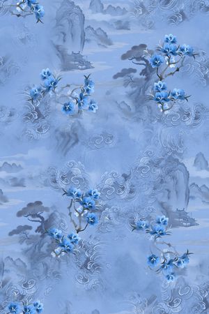 真丝印花华亿平台图片