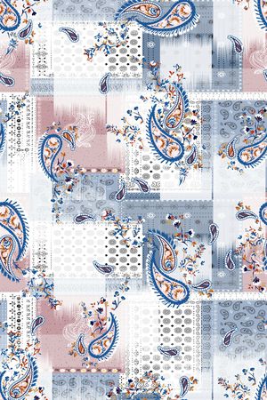 混合拼接印花华亿平台图片