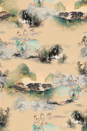 山水印花华亿平台图片