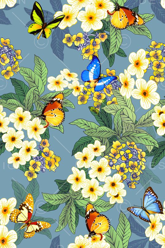 花卉印花华亿平台图片