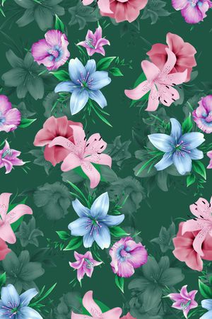 花卉印花华亿平台图片