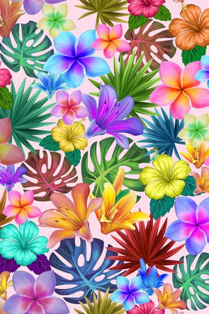 花卉印花华亿平台图片