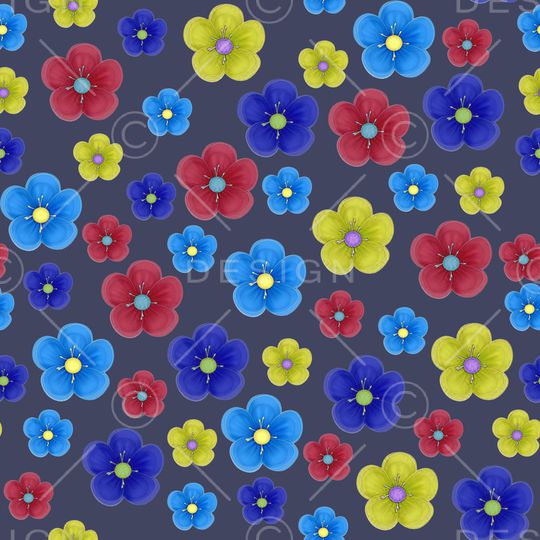 花卉印花华亿平台图片