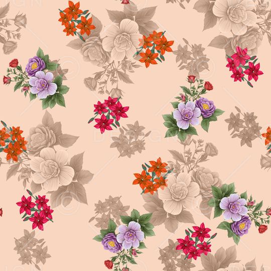 花卉印花华亿平台图片