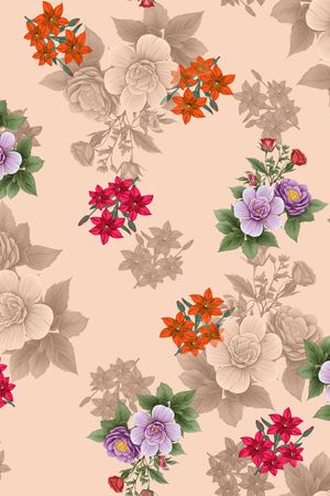 花卉印花华亿平台图片