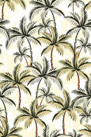 椰子树印花华亿平台图片