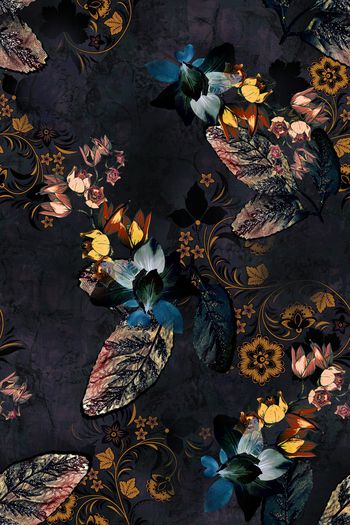 花卉印花华亿平台图片