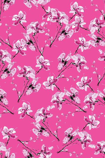 花卉印花华亿平台图片