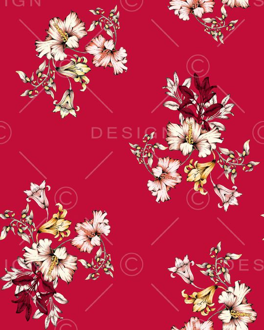 花卉印花华亿平台图片