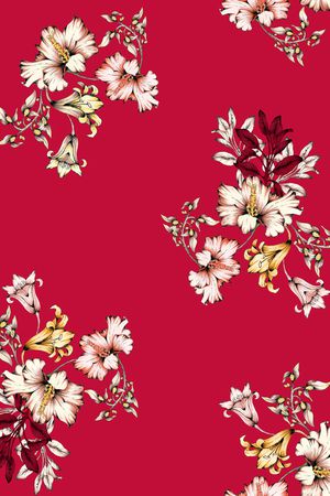 花卉印花华亿平台图片