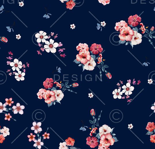 花卉印花华亿平台图片