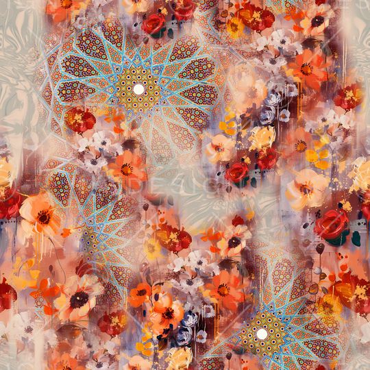 雪纺印花华亿平台图片