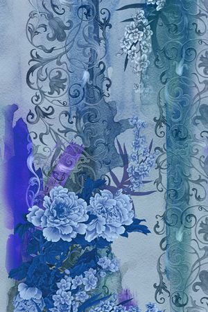 真丝印花华亿平台图片