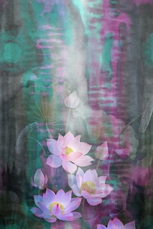 真丝印花华亿平台图片