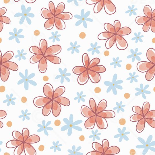 风格化花卉印花华亿平台图片