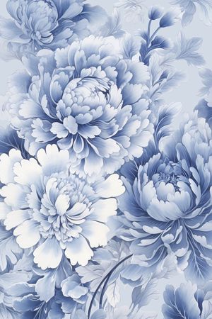 水彩花卉印花华亿平台图片