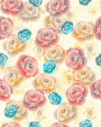 风格化花卉印花华亿平台图片