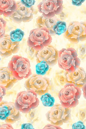 风格化花卉印花华亿平台图片