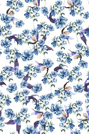 花卉印花华亿平台图片