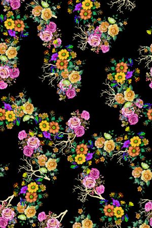 花卉印花华亿平台图片