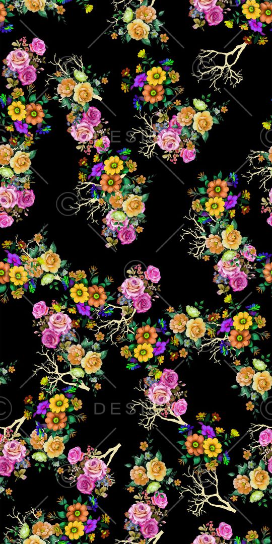 花卉印花华亿平台图片