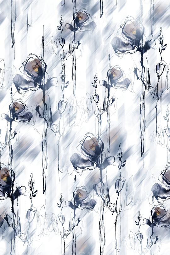 水墨印花华亿平台图片