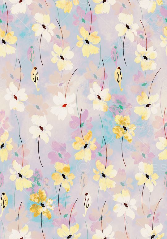 花卉印花华亿平台图片