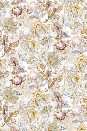 民族花卉印花华亿平台图片