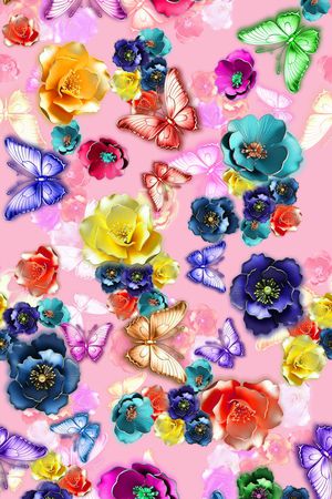 花卉印花华亿平台图片