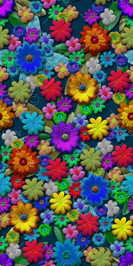 花卉印花华亿平台图片